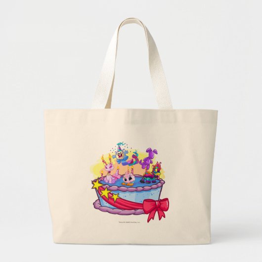 Birthday Cake Group Shot Grote Tote Bag (Voorkant)