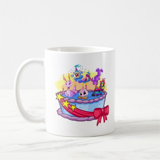 Birthday Cake Group Shot Koffiemok (Links)