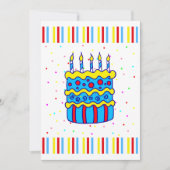 Birthday Cake Invitation Kaart (Voorkant)