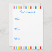 Birthday Cake Invitation Kaart (Achterkant)