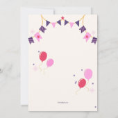 Birthday Cake Invitation Kaart (Achterkant)