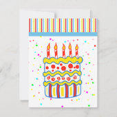 Birthday Cake Invitations Kaart (Voorkant)