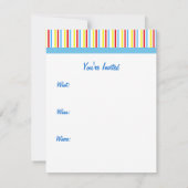 Birthday Cake Invitations Kaart (Achterkant)