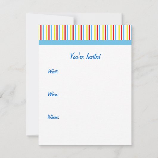 Birthday Cake Invitations Kaart (Achterkant)