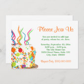 Birthday Cake Invitations Kaart (Voorkant / Achterkant)