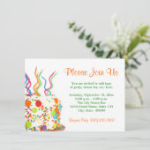 Birthday Cake Invitations Kaart (Staand voorkant)