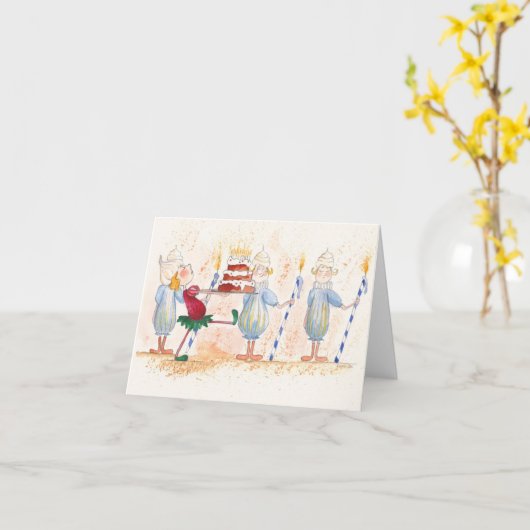 Birthday cake kaart (Gele Bloem)