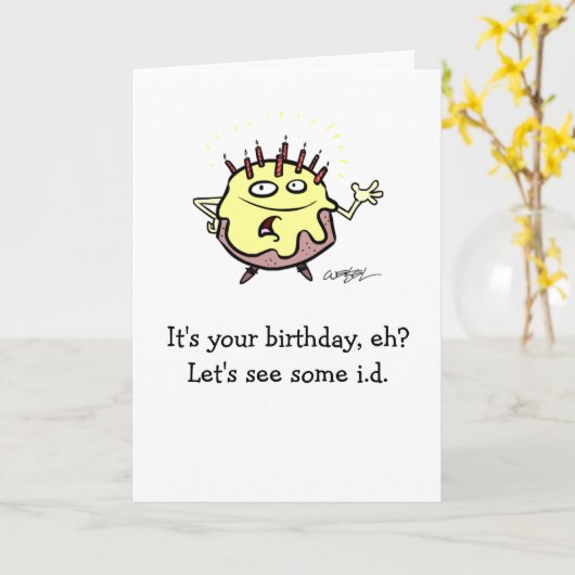 Birthday Cake Kaart (Gele Bloem)