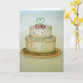 Birthday Cake Kaart (Gele Bloem)