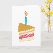 Birthday Cake Kaart (Gele Bloem)