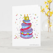 Birthday Cake Kaart (Gele Bloem)