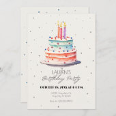 Birthday cake kaart (Voorkant / Achterkant)