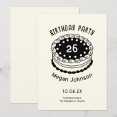 Birthday cake kaart (Voorkant / Achterkant)