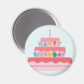Birthday Cake Magnet (Voorkant / Achterkant)