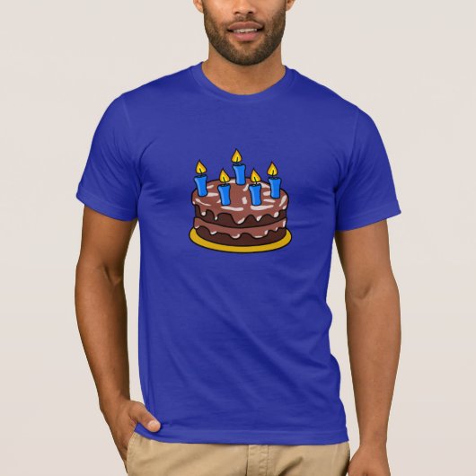 Birthday Cake Mannen T-Shirt (Voorkant)