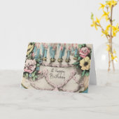  Birthday Cake met bloemen en kaarsen Kaart (Gele Bloem)