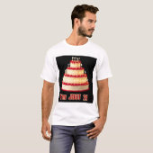 BIRTHDAY CAKE MET CANDLES T-SHIRT (Voorkant volledig)
