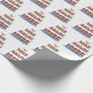 Birthday Cake met Confetti Cadeaupapier