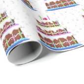 Birthday Cake met Confetti Cadeaupapier (Rol Hoek)