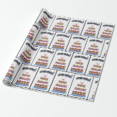 Birthday Cake met Confetti Cadeaupapier (Uitgerold)