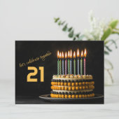 Birthday Cake met kaarsen Kaart (Staand voorkant)