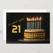 Birthday Cake met kaarsen Kaart (Voorkant / Achterkant)