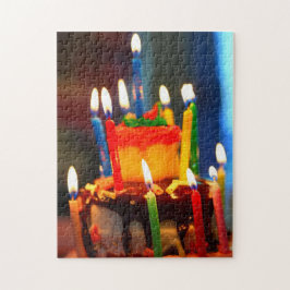 Birthday Cake met kaarsen Legpuzzel