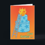 Birthday Cake on Fire Old Joke for Brother Kaart<br><div class="desc">Een oude grap voor de verjaardag van je broer!  Een taart in brand met een brandweerladder in de buurt.  Een geweldige manier om te lachen op de kosten van je broer.  Dit originele ontwerp is © Penny Cork.</div>