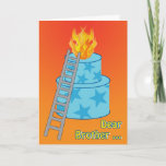 Birthday Cake on Fire Old Joke for Brother Kaart<br><div class="desc">Een oude grap voor de verjaardag van je broer!  Een taart in brand met een brandweerladder in de buurt.  Een geweldige manier om te lachen op de kosten van je broer.  Dit originele ontwerp is © Penny Cork.</div>