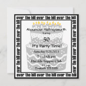 Birthday Cake Over the Hill Party Kaart (Voorkant)