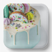 Birthday Cake Papieren Bordje (Voorkant)