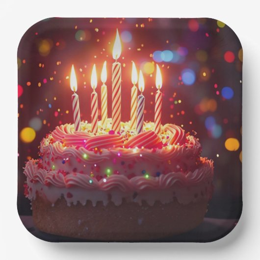 BIRTHDAY CAKE PAPIEREN BORDJE (Voorkant)
