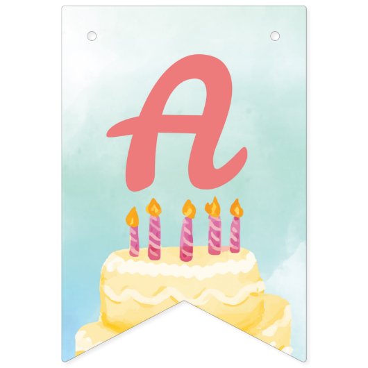 Birthday Cake - Party Bunting Flags Banner (Derde vlag)