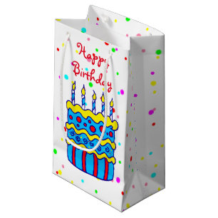 Birthday Cake Party Gift Bag Klein Cadeauzakje