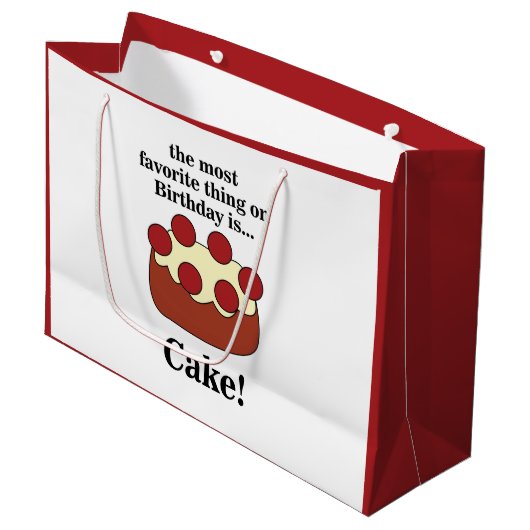 Birthday Cake Party Groot Cadeauzakje (Voorkant Gekanteld)