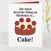 Birthday Cake Party Kaart (Gele Bloem)