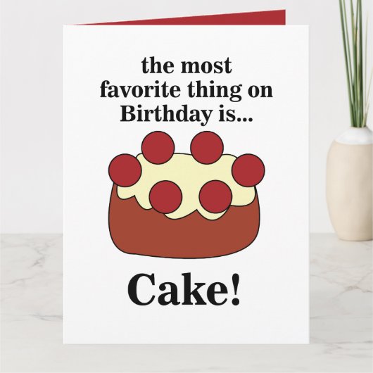 Birthday Cake Party Kaart (Voorkant)