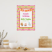 Birthday Cake Party Leon and Sheep Gift Table Poster (Keuken)