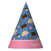 Birthday Cake Pattern Custom Name + Greeting Feesthoedjes (Links)