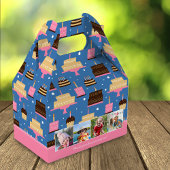 Birthday Cake Pattern Custom Name + Greeting Photo Bedankdoosjes