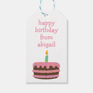 Birthday Cake Personalized Gift Labels Cadeaulabel
