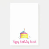 Birthday Cake Personalized Party Favor Post its Post-it® Notes (Voorkant)