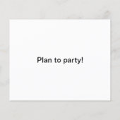 Birthday Cake Plan to Party Kaart (Achterkant)