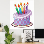 Birthday Cake Poster (Thuiskantoor)