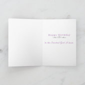 Birthday Cake Purple Pansies Hydrangea Birthday Kaart (Binnen)