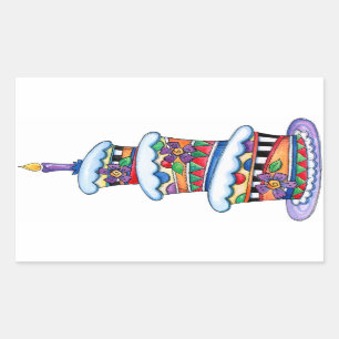 Birthday Cake Rechthoekige Sticker