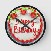 BIRTHDAY CAKE RONDE KLOK (Voorkant)