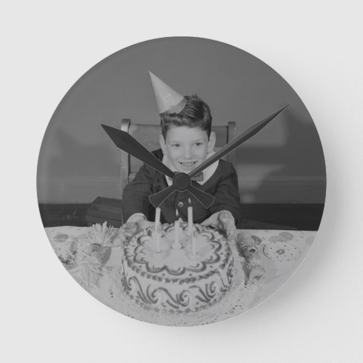 Birthday Cake Ronde Klok (Voorkant)