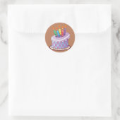 Birthday Cake Ronde Sticker (Tas)