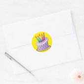 Birthday Cake Ronde Sticker (Envelop)